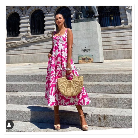 Robe Zara Imprimé Floral - Taille L (Large) - Style Bloggeuse - Neuve Sans étiquettes